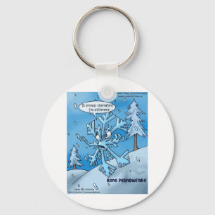 Snowflake Philosophers Funny Gifts T - shirts Kaar Sleutelhanger