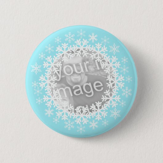 Snowflake Photo Button (Voorkant)