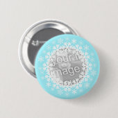 Snowflake Photo Button (Voorkant /achterkant)