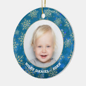 Snowflake Photo Ceramic Ornament (Links)