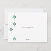 Snowflake Photo Custom Holiday Cards Feestdagenkaart (Achterkant)