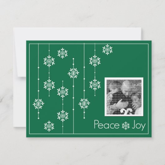 Snowflake Photo Custom Holiday Cards Feestdagenkaart (Voorkant)