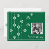 Snowflake Photo Custom Holiday Cards Feestdagenkaart (Voorkant / Achterkant)