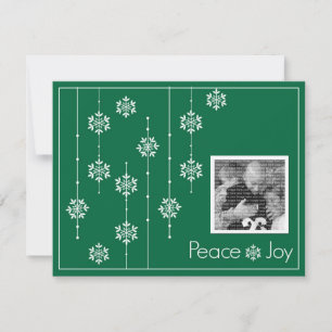 Snowflake Photo Custom Holiday Cards Feestdagenkaart