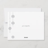 Snowflake Photo Custom Holiday Cards Feestdagenkaart (Achterkant)