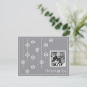 Snowflake Photo Custom Holiday Cards Feestdagenkaart (Staand voorkant)