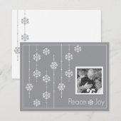 Snowflake Photo Custom Holiday Cards Feestdagenkaart (Voorkant / Achterkant)