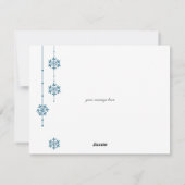Snowflake Photo Custom Holiday Cards Feestdagenkaart (Achterkant)