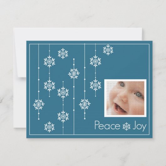 Snowflake Photo Custom Holiday Cards Feestdagenkaart (Voorkant)