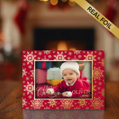 Snowflake Photo Frame Folie Feestdagenkaart