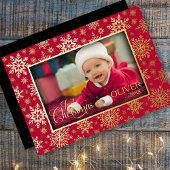 Snowflake Photo Frame Folie Feestdagenkaart