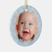 Snowflake Photo Lijst Keramisch Ornament (Rechts)