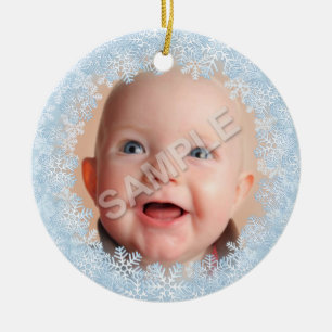 Snowflake Photo Lijst Keramisch Ornament