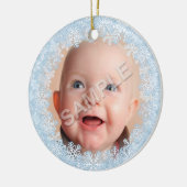 Snowflake Photo Lijst Keramisch Ornament (Links)