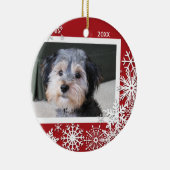 Snowflake Photo Lijst voor kerstmis Keramisch Ornament (Rechts)