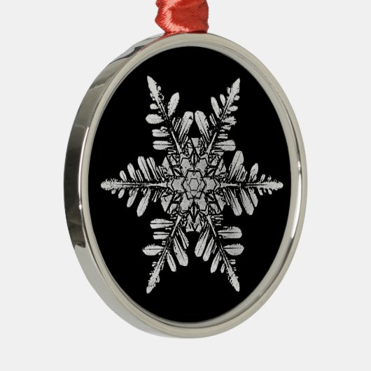 Snowflake Photo Ornament, eenzijdig Metalen Ornament (Rechts)