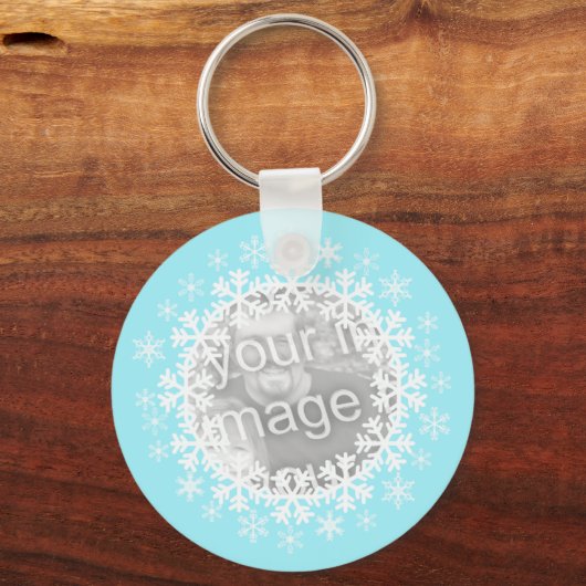 Snowflake Photo Sleutelhanger (Voorkant)