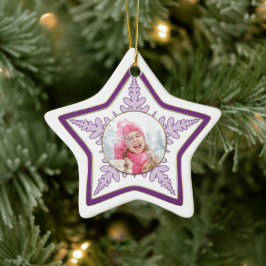 Snowflake Photo Star Keramisch Ornament