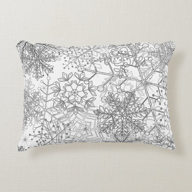 Snowflake Pillow Accent Kussen (Voorkant)