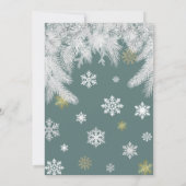 Snowflake Pine Elegant Corporate Christmas Party Kaart (Achterkant)