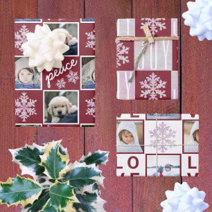 Snowflake Pink Opal Peace Joy Love 4 Foto Inpakpapier Vel