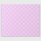 Snowflake Pink Pastel Pattern Kerstfeestdag Cadeaupapier (Vlak)