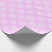 Snowflake Pink Pastel Pattern Kerstfeestdag Cadeaupapier (Hoek)
