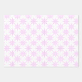 Snowflake Pink Pastel White Kerstfeestdag Inpakpapier Vel (Voorkant 2)