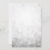 Snowflake Pink Silver Princess Girl Baby shower Kaart (Achterkant)