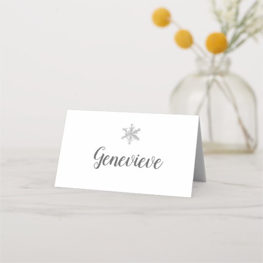 Snowflake Place Card Plaatskaartje (Voorkant)