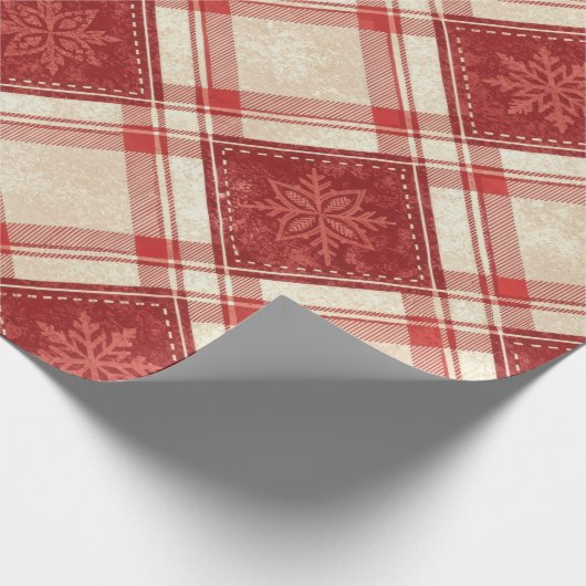  Snowflake Plaid Cadeaupapier (Hoek)