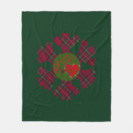 Snowflake Plaid Fleece Blanket Deken (Voorkant)