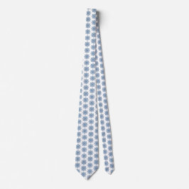 Snowflake Plaid Pattern Blue Holiday Neck Tie Stropdas