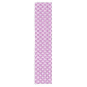 Snowflake Plaid Pattern Pink Holidays Table Runner Korte Tafelloper (Voorkant)