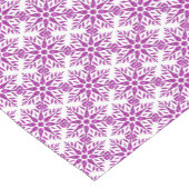 Snowflake Plaid Pattern Pink Holidays Table Runner Korte Tafelloper (Hoek)
