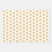 Snowflake Plaid Pattern Yellow Inpakpapier Vel (Voorkant 2)