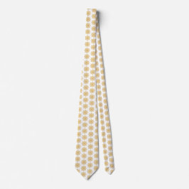 Snowflake Plaid Pattern Yellow Neck Tie Stropdas