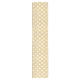 Snowflake Plaid Pattern Yellow Table Runner Korte Tafelloper