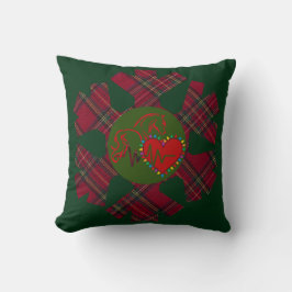 Snowflake Plaid Throw Pillow Kussen