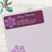 Snowflake Plum Bling Casual kerstfeest Etiket