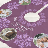 Snowflake Plum Bling Kleurrijk 5 Foto Kerstmis Kerstboom Rok