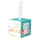 Snowflake Polar Beer Baby Boy Fotosjabloon Decoratie (Voorkant hoekig)