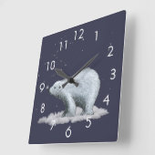 Snowflake Polar Beer Clock Vierkante Klok (Hoek)