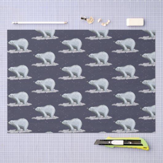 Snowflake Polar-Beer Tissuepapier (Craft)