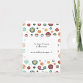  Snowflake Polka Dot Prettige feestdagen Card (Achterkant)
