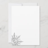 Snowflake Post Winter Wedding Brunch Uitnodiging (Achterkant)