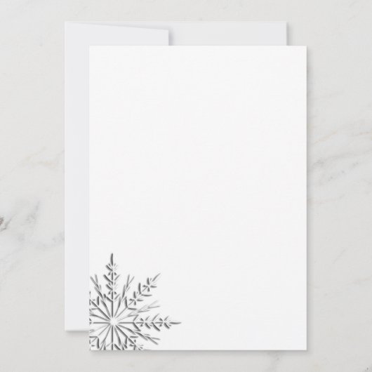 Snowflake Post Winter Wedding Brunch Uitnodiging (Achterkant)