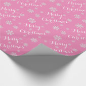 Snowflake prettig kerstpapier in roze vorm cadeaupapier (Hoek)