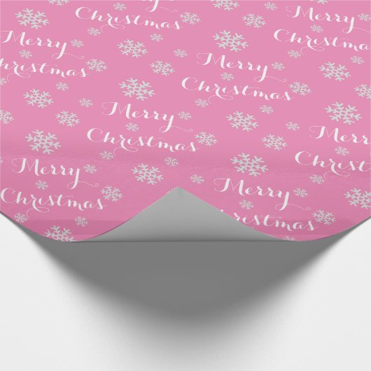 Snowflake prettig kerstpapier in roze vorm cadeaupapier (Hoek)