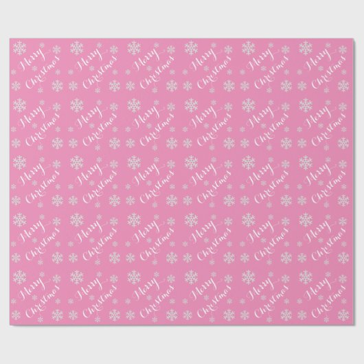 Snowflake prettig kerstpapier in roze vorm cadeaupapier (Vlak)